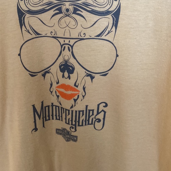 Harley-Davidson Bahamas vintage distressed cut up graphic t shirt tee top L - Picture 3 of 10